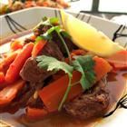 Lamb Tagine with tender meat and warm spices in a traditional African dish