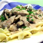 Daria's Slow Cooker Beef Stroganoff with tender beef and creamy sauce