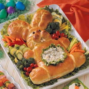 Golden-brown bunny bread with a soft, fluffy texture fresh from the oven