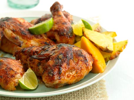 Grilled Key Lime Chicken with juicy citrus-marinated breasts on a plate