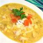Mexican Chicken Corn Chowder with tender chicken and fresh corn in a creamy broth