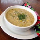 Creamy Salmon Chowder with potatoes and celery in a rich butter broth