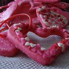 Valentine Heart Necklaces with lemon zest butter cookies on a plate